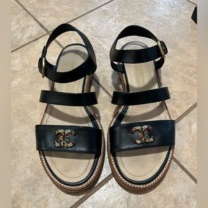 Chanel leather sandals